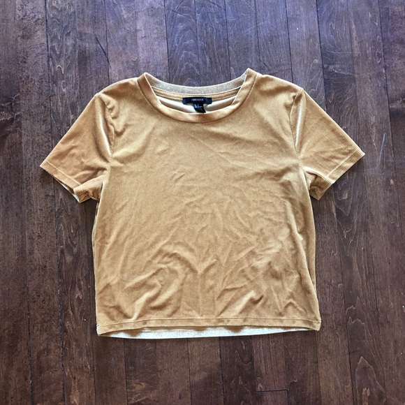 Golden Velvet Forever 21 Top - Picture 1 of 2